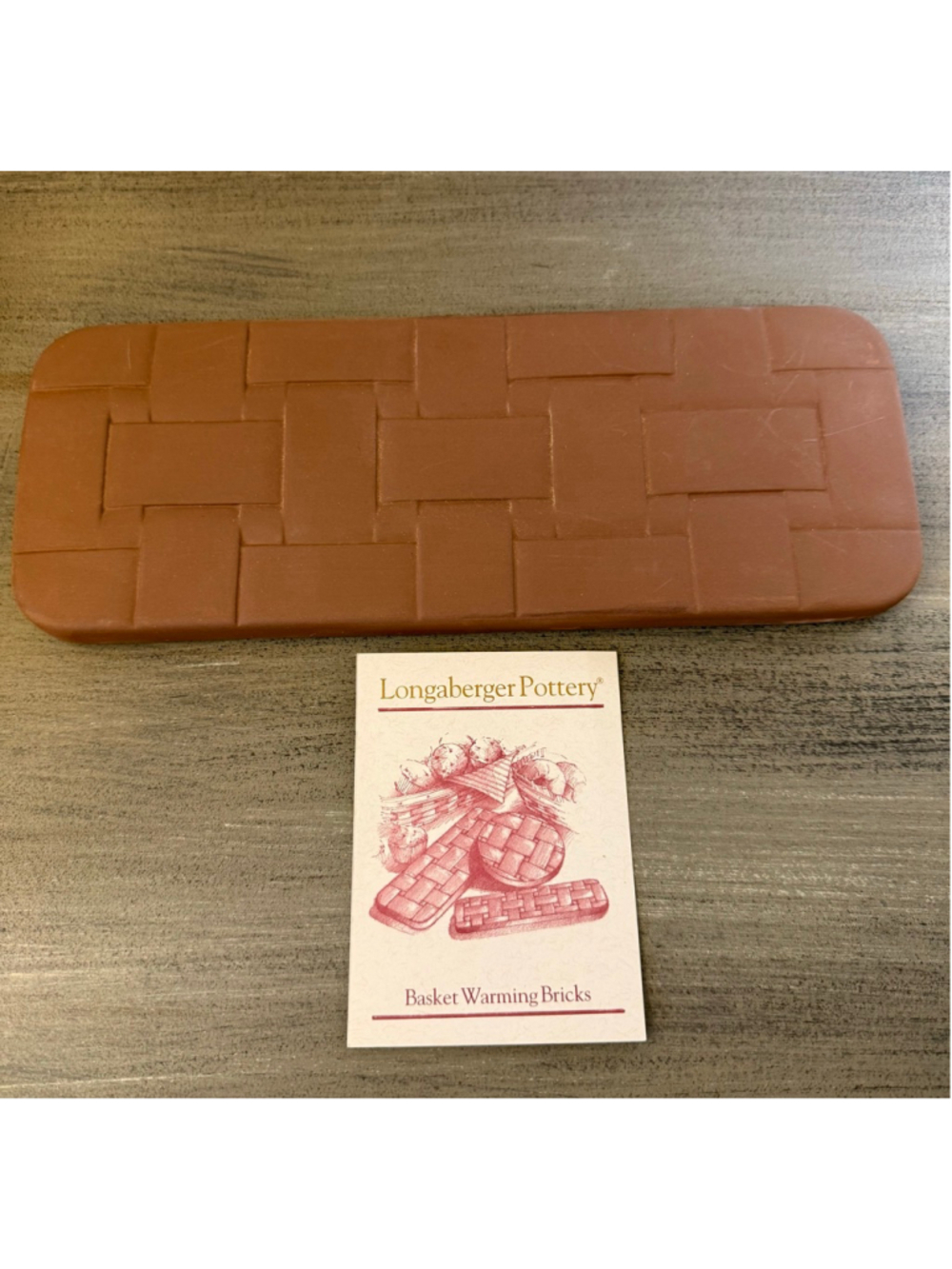 NIB Longaberger Pottery Bread Basket Brick, item number 30074